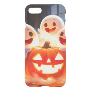 Spooky Ghost Pumpkin Party Glow iPhone SE/8/7 Case
