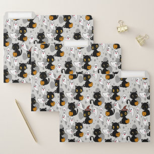 Spooky Ghost Pumpkin Paws File Folder