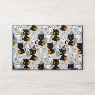 Spooky Ghost Pumpkin Paws HP Laptop Skin