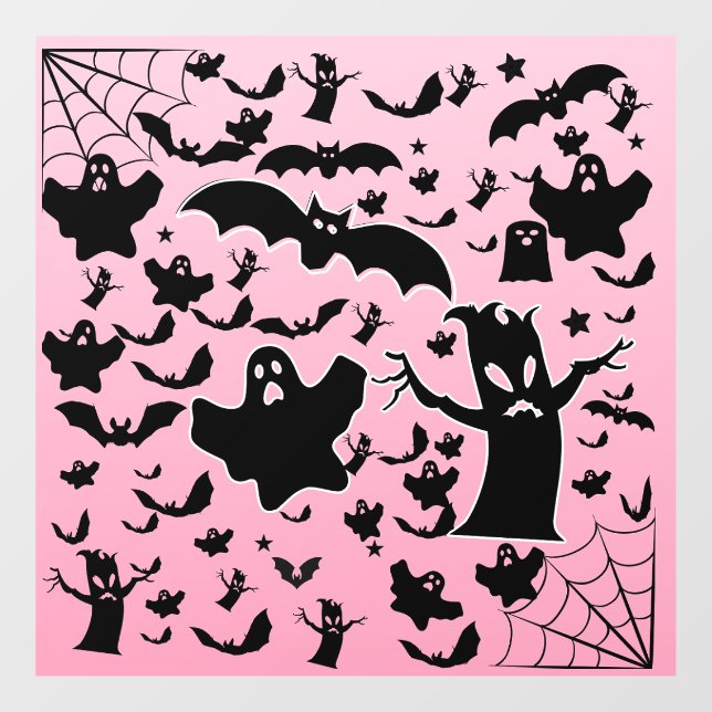 Spooky Ghost Silhouette Window Art Cling (Sheet)