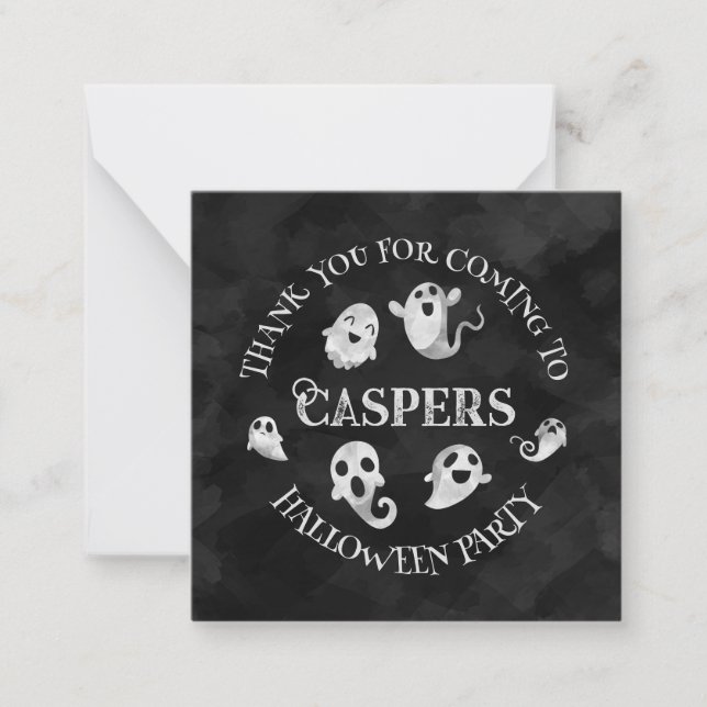 Spooky Ghost Thank You Card (Front)