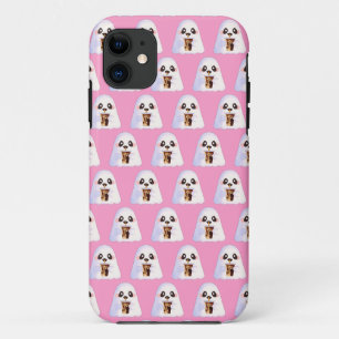 Spooky Ghost With Iced Coffee iPhone 11 Case