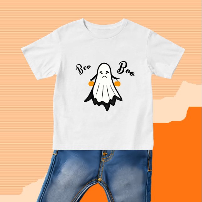 Spooky ghost with pumpkins baby T-Shirt (Creator Uploaded)