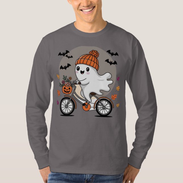 Spooky Ghostly Ride Shirt -Long Sleeve (Front)
