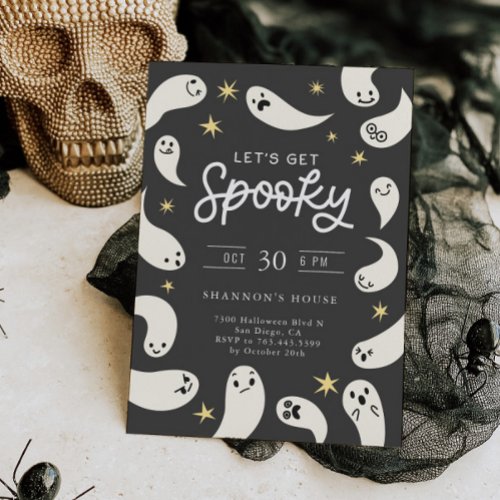 Spooky Ghosts Halloween Party Invitation