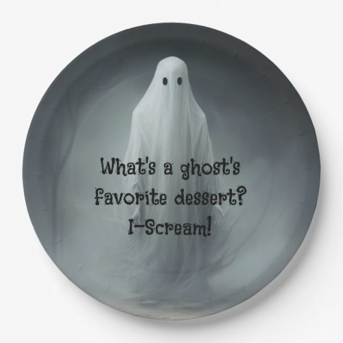 Spooky Ghosts Paper Plates