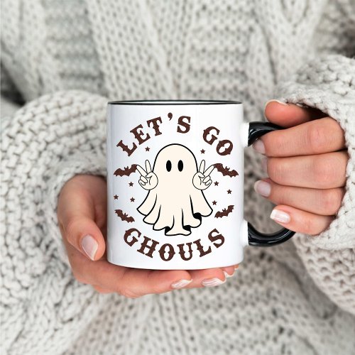 Spooky Ghouls Halloween Retro Coffee Mug