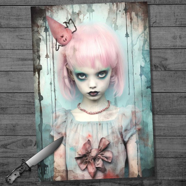 Spooky Girl 8 Decoupage Paper (Creator Uploaded)