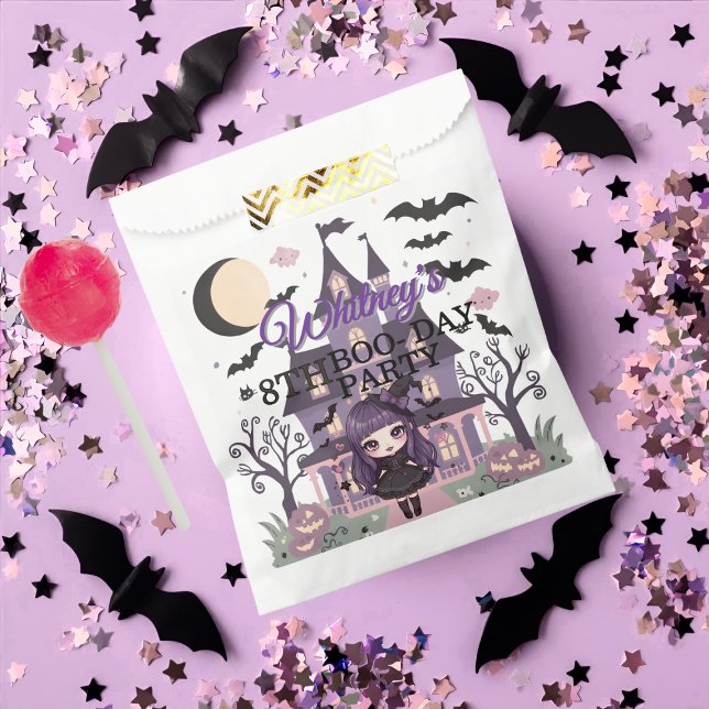 Spooky Girl Purple Birthday Party Favor Bag (Spooky Girl Purple Birthday Party Favor Bag)