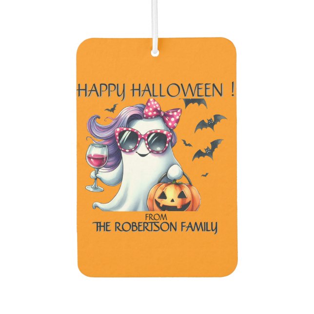 Spooky Girly Ghost Halloween  Air Freshener (Front)