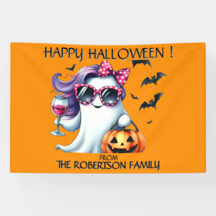 Spooky Girly Ghost Halloween Banner