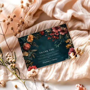 Spooky Glam Wedding Thank You Card