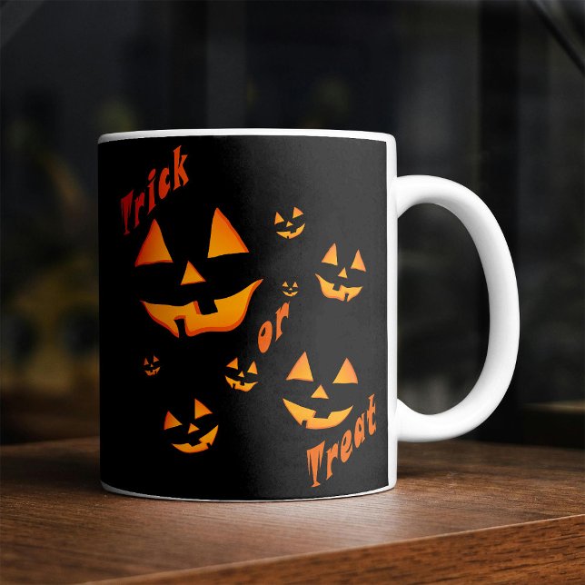 Spooky Glow: Jack-O’-Lantern & Trick-or-Treat Coffee Mug (Creator Uploaded)