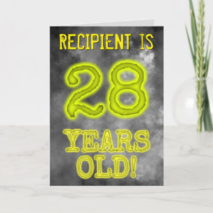 Spooky Glowing Aura Look "28 YEARS OLD!" + Name Card