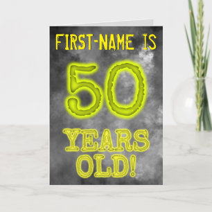 Spooky Glowing Aura Look "50 YEARS OLD!" + Name Card