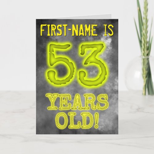 Spooky Glowing Aura Look 53 YEARS OLD  Name Card