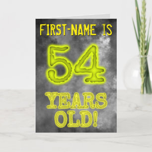 Spooky Glowing Aura Look "54 YEARS OLD!" + Name Card