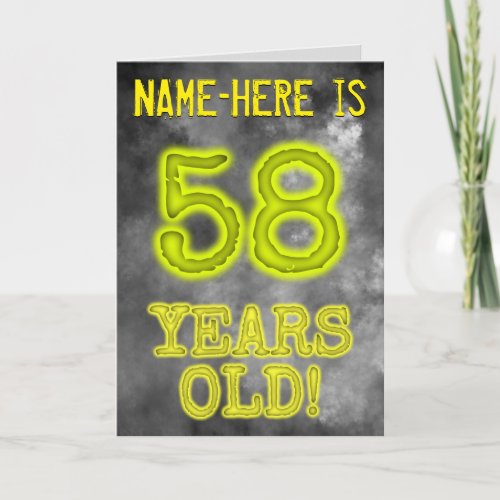 Spooky Glowing Aura Look 58 YEARS OLD  Name Card