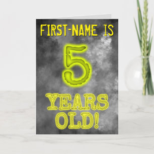 Spooky Glowing Aura Look "5 YEARS OLD!" + Name Card
