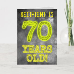 Spooky Glowing Aura Look "70 YEARS OLD!" + Name Card