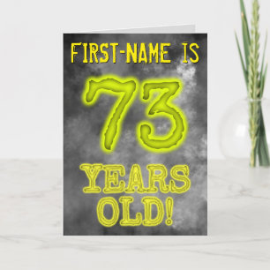 Spooky Glowing Aura Look "73 YEARS OLD!" + Name Card