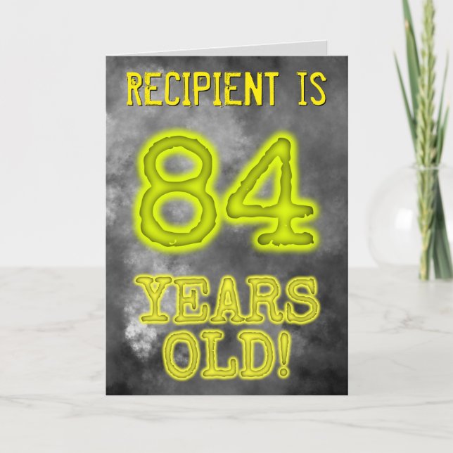 Spooky Glowing Aura Look "84 YEARS OLD!" + Name Card (Front)