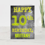 [ Thumbnail: Spooky Glowing Aura Look "Happy 10th Birthday" Card ]