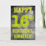 [ Thumbnail: Spooky Glowing Aura Look "Happy 16th Birthday" Card ]
