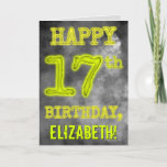 [ Thumbnail: Spooky Glowing Aura Look "Happy 17th Birthday" Card ]