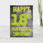 [ Thumbnail: Spooky Glowing Aura Look "Happy 18th Birthday" Card ]