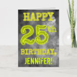 [ Thumbnail: Spooky Glowing Aura Look "Happy 25th Birthday" Card ]