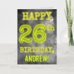 [ Thumbnail: Spooky Glowing Aura Look "Happy 26th Birthday" Card ]