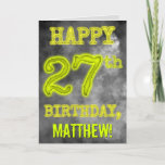 [ Thumbnail: Spooky Glowing Aura Look "Happy 27th Birthday" Card ]