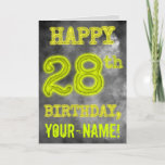 [ Thumbnail: Spooky Glowing Aura Look "Happy 28th Birthday" Card ]