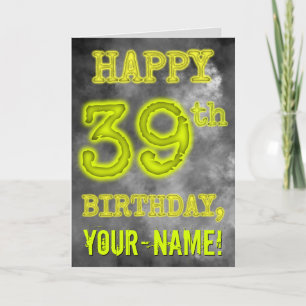 Spooky Glowing Aura Look "HAPPY 39th BIRTHDAY" Card