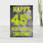 [ Thumbnail: Spooky Glowing Aura Look "Happy 45th Birthday" Card ]
