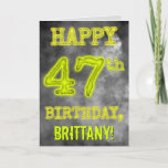 [ Thumbnail: Spooky Glowing Aura Look "Happy 47th Birthday" Card ]