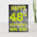 [ Thumbnail: Spooky Glowing Aura Look "Happy 48th Birthday" Card ]