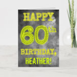 [ Thumbnail: Spooky Glowing Aura Look "Happy 60th Birthday" Card ]