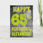 [ Thumbnail: Spooky Glowing Aura Look "Happy 65th Birthday" Card ]