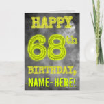 [ Thumbnail: Spooky Glowing Aura Look "Happy 68th Birthday" Card ]