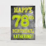 [ Thumbnail: Spooky Glowing Aura Look "Happy 78th Birthday" Card ]