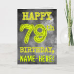[ Thumbnail: Spooky Glowing Aura Look "Happy 79th Birthday" Card ]