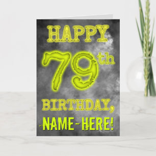 Spooky Glowing Aura Look "HAPPY 79th BIRTHDAY" Card