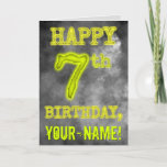 [ Thumbnail: Spooky Glowing Aura Look "Happy 7th Birthday" Card ]