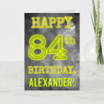 [ Thumbnail: Spooky Glowing Aura Look "Happy 84th Birthday" Card ]
