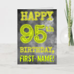 [ Thumbnail: Spooky Glowing Aura Look "Happy 95th Birthday" Card ]