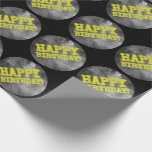 [ Thumbnail: Spooky Glowing Aura Look "Happy Birthday!" Wrapping Paper ]