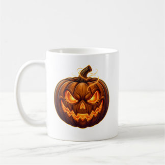 Spooky Glowing Halloween Jack O Lantern Coffee Mug