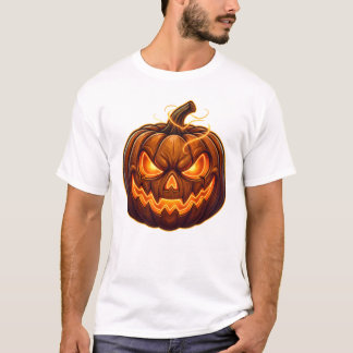 Spooky Glowing Halloween Jack O Lantern T-Shirt